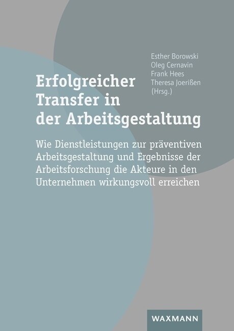 Erfolgreicher Transfer in der Arbeitsgestaltung (Hardcover)