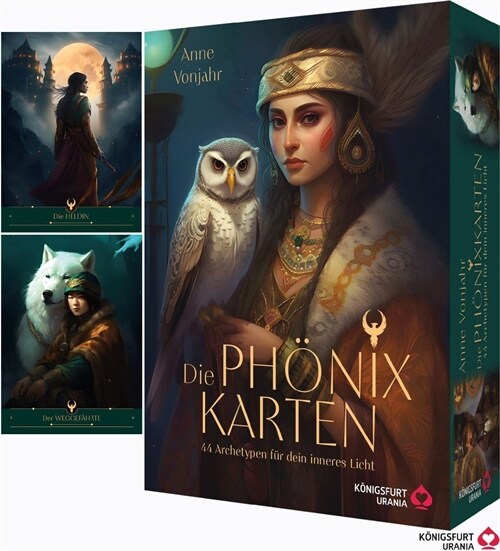 Die Phonix-Karten - 44 Archetypen fur dein inneres Licht, m. 1 Buch, m. 44 Beilage, 2 Teile (Hardcover)