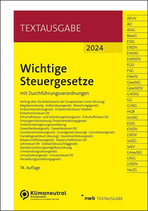 Wichtige Steuergesetze (WW)