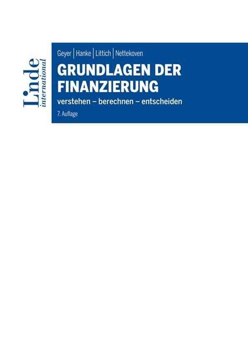 Grundlagen der Finanzierung (Hardcover)