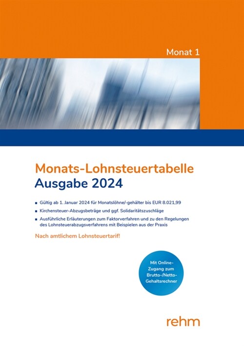Monats-Lohnsteuertabelle 2024 (Paperback)
