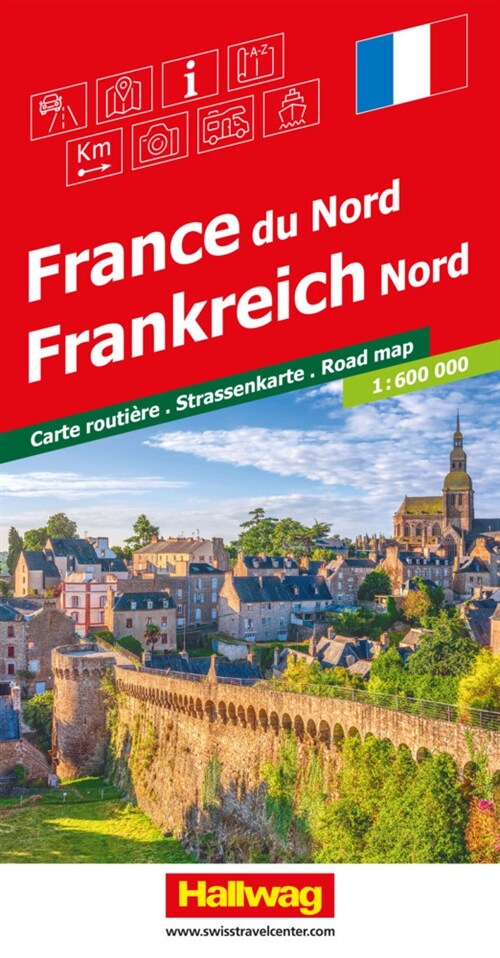 Frankreich Nord Strassenkarte 1:600 000 (Sheet Map)