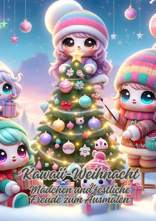 Kawaii-Weihnacht: M?chen und festliche Freude zum Ausmalen (Paperback)