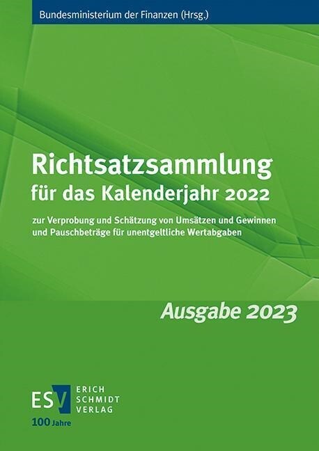 Richtsatzsammlung fur das Kalenderjahr 2022 (Pamphlet)