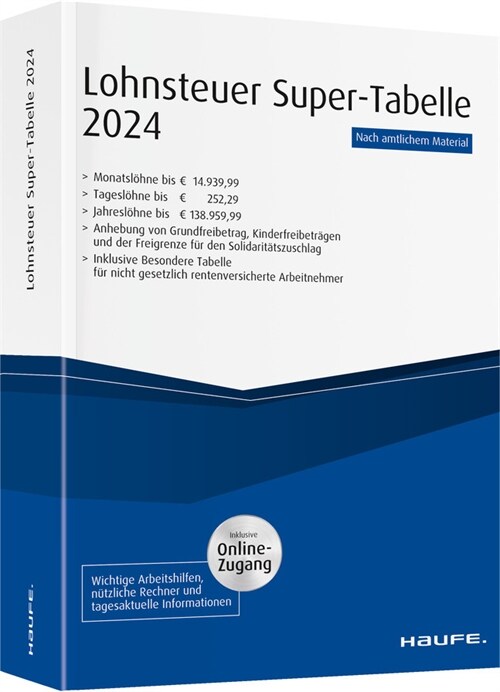 Lohnsteuer-Supertabelle 2024 inkl. Onlinezugang (Book)