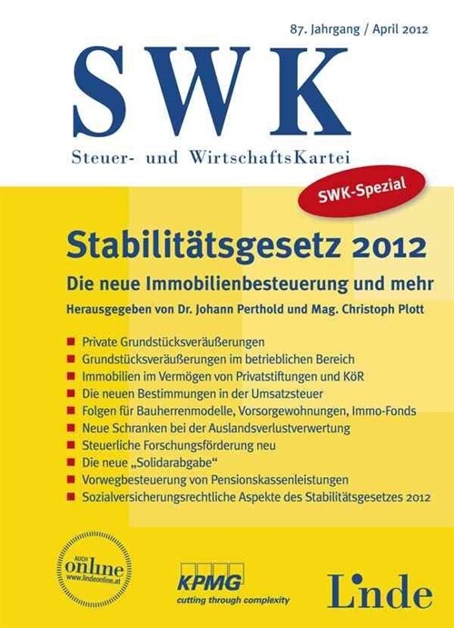 SWK-Spezial Stabilitatsgesetz 2012 (Paperback)