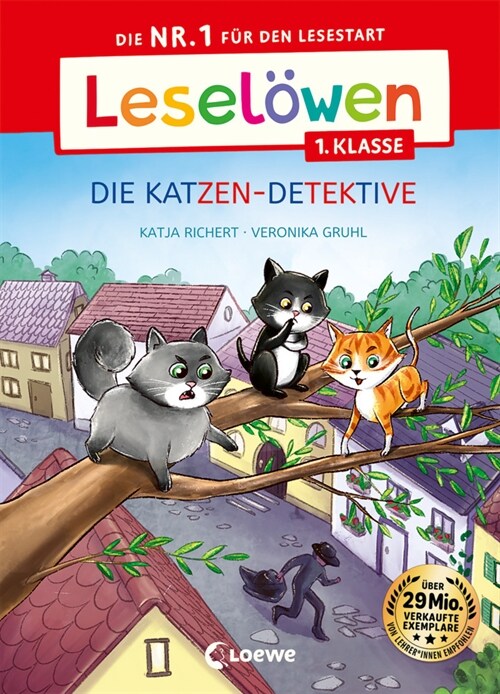 Leselowen 1. Klasse - Die Katzen-Detektive (Großbuchstabenausgabe) (Hardcover)
