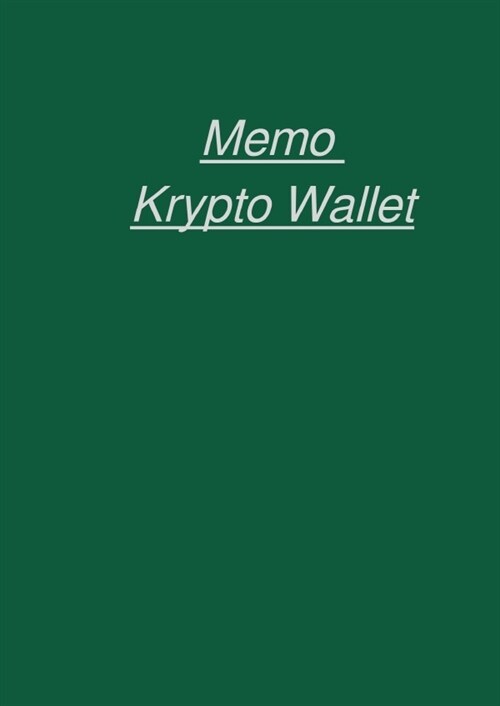 Memo Krypto Wallet (Paperback)