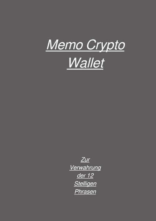 Memo Crypto Wallet (Paperback)
