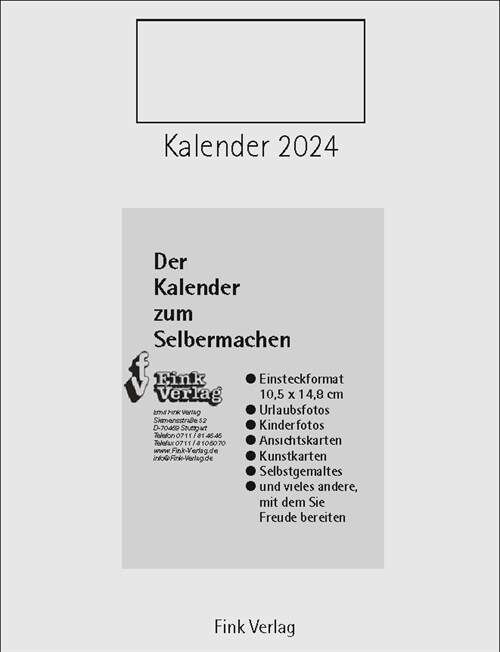 Kalender zum Selbermachen 2024 (Calendar)