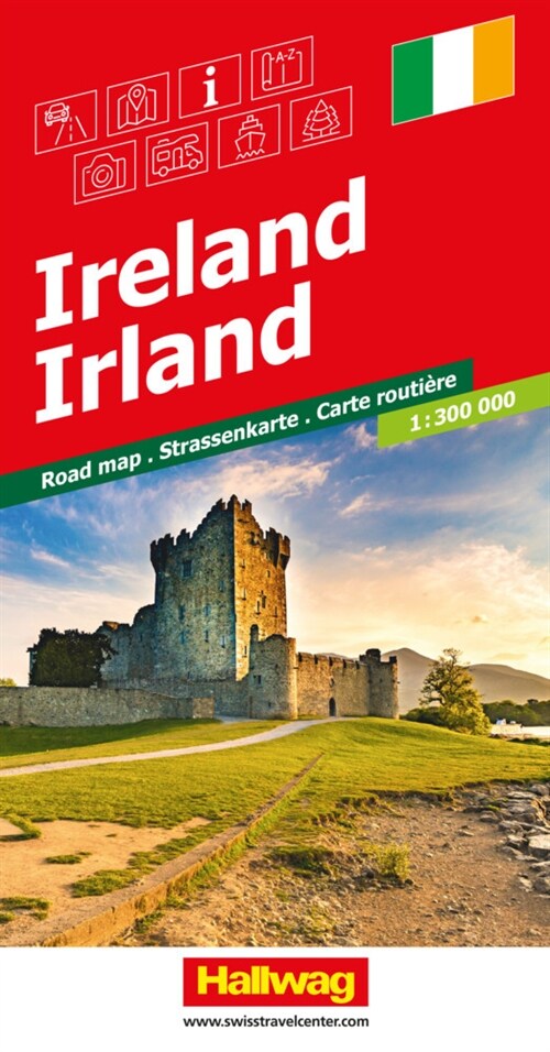 Irland 1:300 000 Strassenkarte (Sheet Map)
