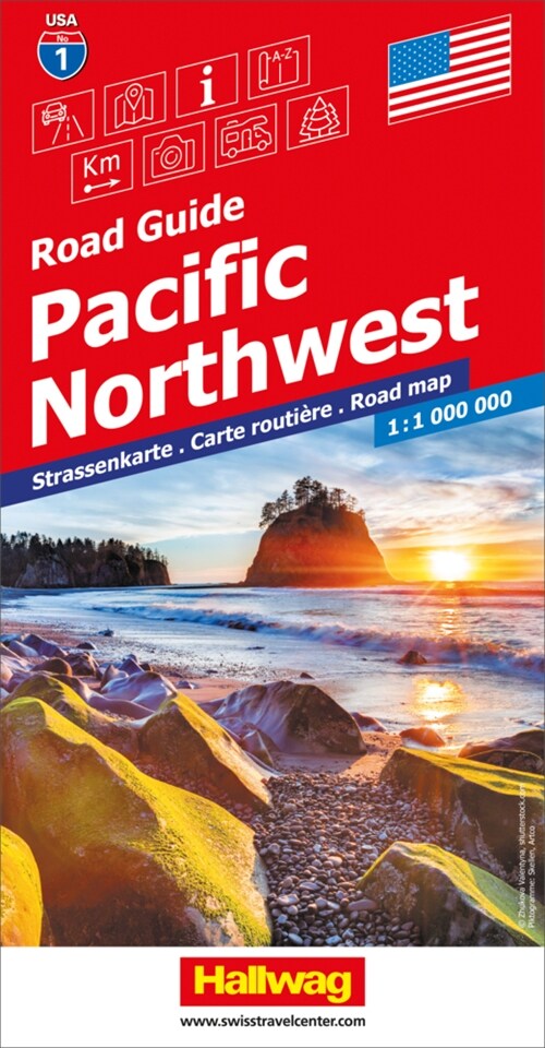 USA, Pacific Northwest, Nr. 01, Strassenkarte 1:1Mio. (Sheet Map)
