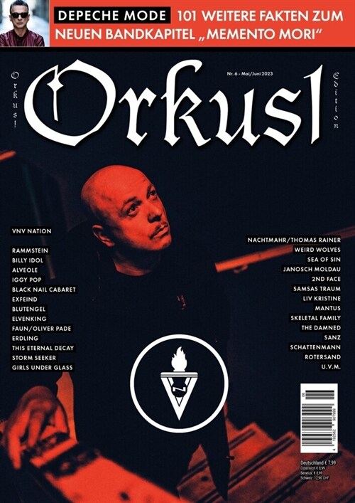 Orkus!-Edition Mai/Juni 2023 mit VNV NATION, DEPECHE MODE, BLUTENGEL, BILLY IDOL, SAMSAS TRAUM, IGGY POP, SCHATTENMANN u.v.m. (Pamphlet)