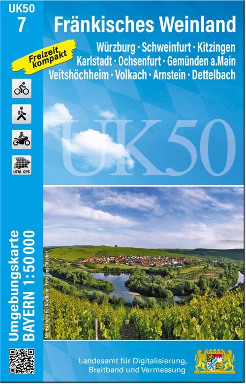 UK50-7 Frankisches Weinland (Sheet Map)