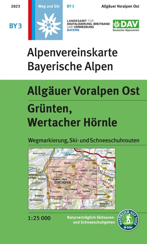 Allgauer Voralpen Ost, Grunten, Wertacher Hornle (Sheet Map)