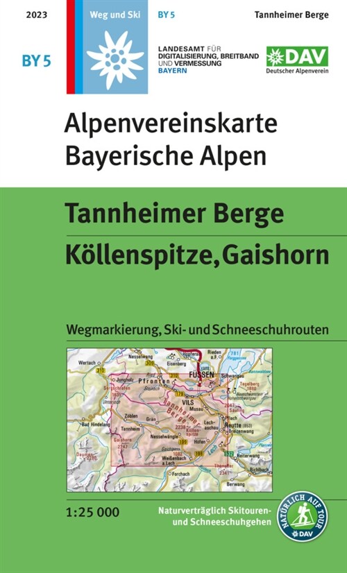 Tannheimer Berge, Kollenspitze, Gaishorn (Sheet Map)