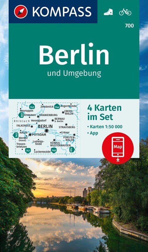 KOMPASS Wanderkarten-Set 700 Berlin und Umgebung (4 Karten) 1:50.000 (Sheet Map)