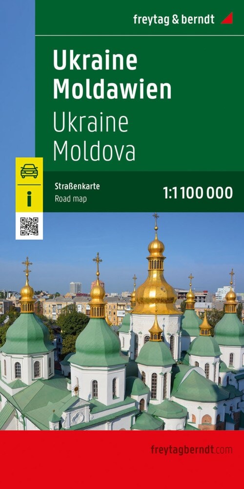 Ukraine - Moldawien, Straßenkarte 1:1.000.000, freytag & berndt (Sheet Map)