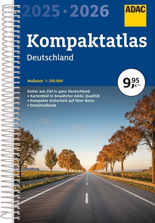 ADAC Kompaktatlas 2025/2026 Deutschland 1:250.000 (Paperback)