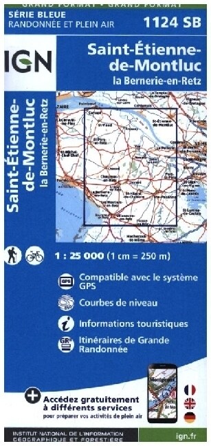 1124SB Saint-Etienne de Montluc La Bernerie en Retz (Sheet Map)