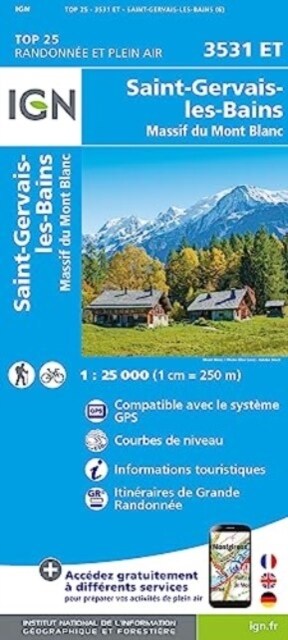 3531ET Saint-Gervais  les Bains (Sheet Map)