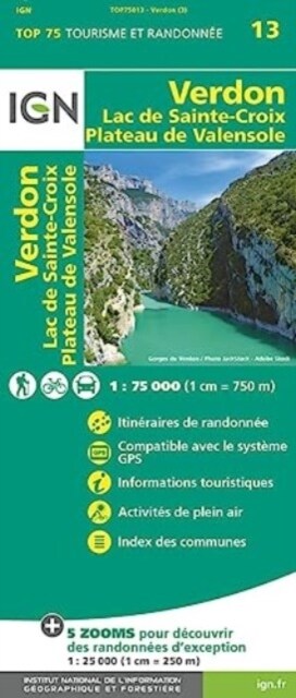 Verdon Lac de Sainte-Croix (Sheet Map)