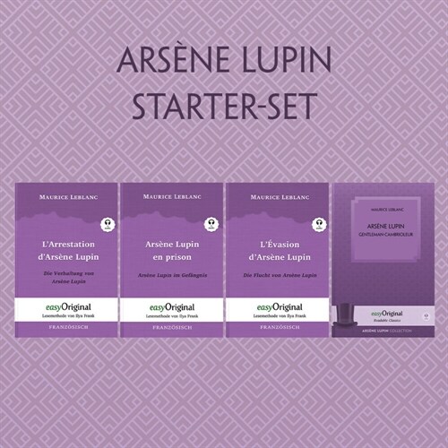 Arsene Lupin, gentleman-cambrioleur (mit 4 MP3 Audio-CDs) - Starter-Set, m. 4 Audio-CD, m. 4 Audio, m. 4 Audio, 4 Teile (WW)