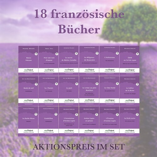 18 franzosische Bucher (Bucher + 18 Audio-CDs) - Lesemethode von Ilya Frank, m. 18 Audio-CD, m. 18 Audio, m. 18 Audio, 18 Teile (WW)