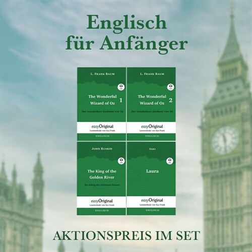 Englisch fur Anfanger (Bucher + 4 MP3 Audio-CDs) - Lesemethode von Ilya Frank, m. 4 Audio-CD, m. 4 Audio, m. 4 Audio, 4 Teile (WW)