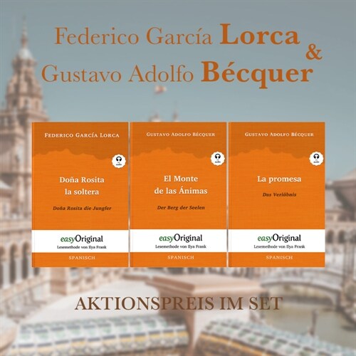 Federico Garcia Lorca & Gustavo Adolfo Becquer (Bucher + 3 MP3 Audio-CDs) - Lesemethode von Ilya Frank, m. 3 Audio-CD, m. 3 Audio, m. 3 Audio, 3 Teile (WW)