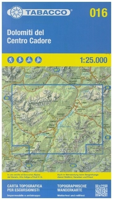16 Dolomiti Cadore (Sheet Map)