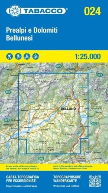 24 Prealpi Bellunesi (Sheet Map)