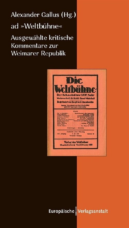 ad Weltbuhne (Paperback)