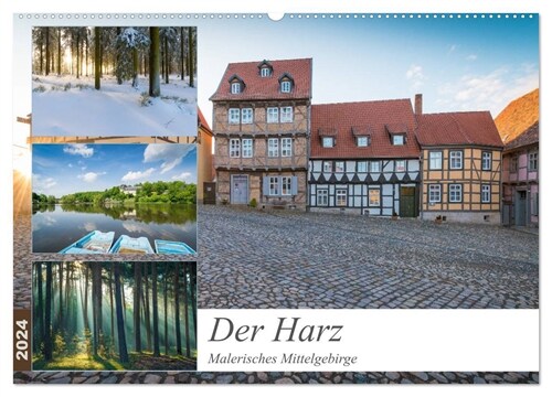 Der Harz - Malerisches Mittelgebirge (Wandkalender 2024 DIN A2 quer), CALVENDO Monatskalender (Calendar)