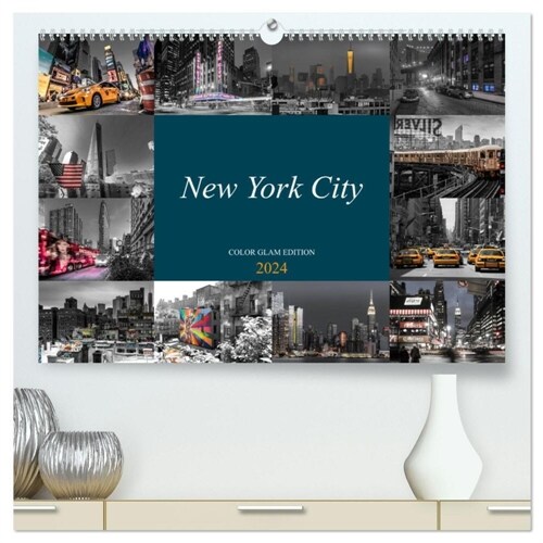 New York City - Color Glam Edition (hochwertiger Premium Wandkalender 2024 DIN A2 quer), Kunstdruck in Hochglanz (Calendar)