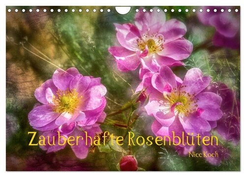 Zauberhafte Rosenbluten (Wandkalender 2024 DIN A4 quer), CALVENDO Monatskalender (Calendar)