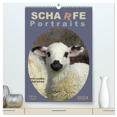 Scharfe Portraits (hochwertiger Premium Wandkalender 2024 DIN A2 hoch), Kunstdruck in Hochglanz (Calendar)