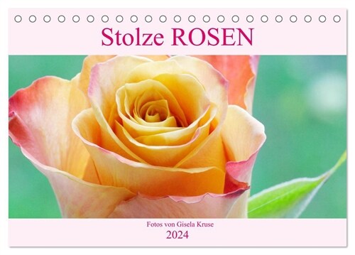 Stolze Rosen (Tischkalender 2024 DIN A5 quer), CALVENDO Monatskalender (Calendar)