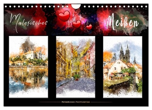 Malerisches Meißen (Wandkalender 2024 DIN A4 quer), CALVENDO Monatskalender (Calendar)