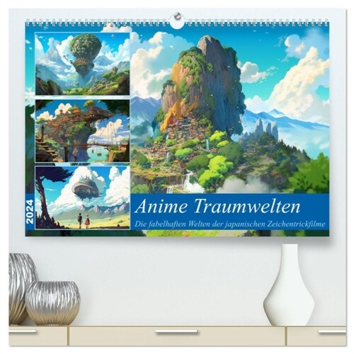 Anime Traumwelten (hochwertiger Premium Wandkalender 2024 DIN A2 quer), Kunstdruck in Hochglanz (Calendar)