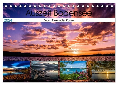 Auszeit Bodensee (Tischkalender 2024 DIN A5 quer), CALVENDO Monatskalender (Calendar)