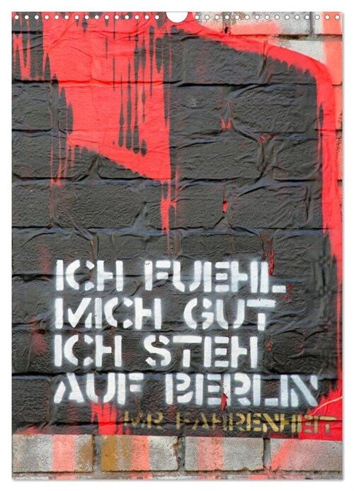 Berlin Street Art (Wandkalender 2024 DIN A3 hoch), CALVENDO Monatskalender (Calendar)