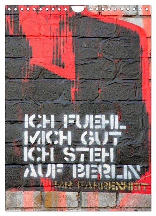 Berlin Street Art (Wandkalender 2024 DIN A4 hoch), CALVENDO Monatskalender (Calendar)