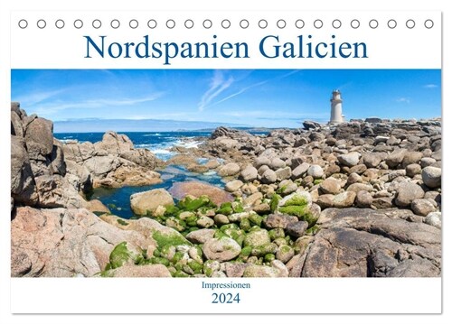 Nordspanien Galicien (Tischkalender 2024 DIN A5 quer), CALVENDO Monatskalender (Calendar)