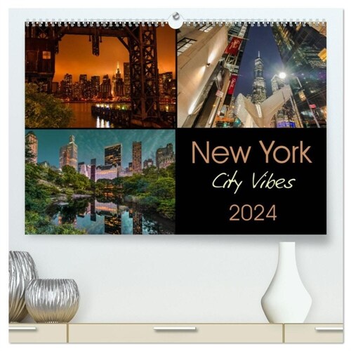 New York City Vibes (hochwertiger Premium Wandkalender 2024 DIN A2 quer), Kunstdruck in Hochglanz (Calendar)