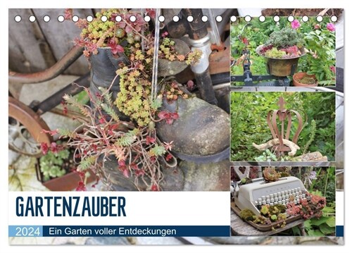 Gartenzauber (Tischkalender 2024 DIN A5 quer), CALVENDO Monatskalender (Calendar)