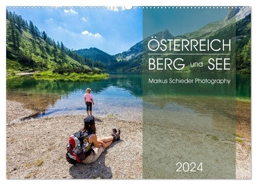 Osterreich Berg und See (Wandkalender 2024 DIN A2 quer), CALVENDO Monatskalender (Calendar)