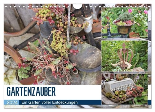 Gartenzauber (Wandkalender 2024 DIN A4 quer), CALVENDO Monatskalender (Calendar)