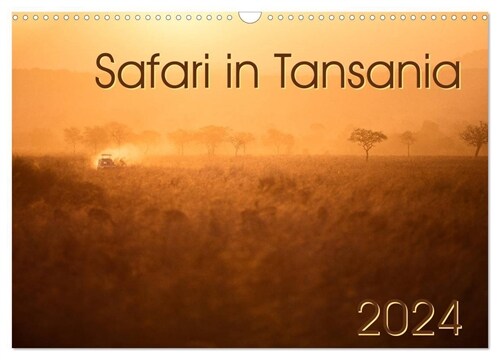 Safari in Tansania (Wandkalender 2024 DIN A3 quer), CALVENDO Monatskalender (Calendar)
