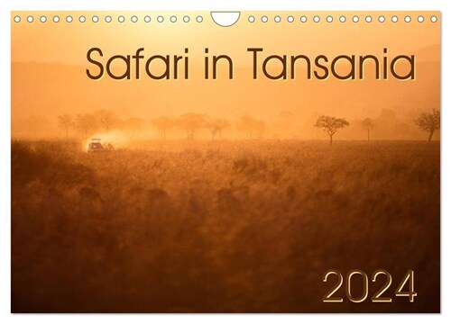 Safari in Tansania (Wandkalender 2024 DIN A4 quer), CALVENDO Monatskalender (Calendar)